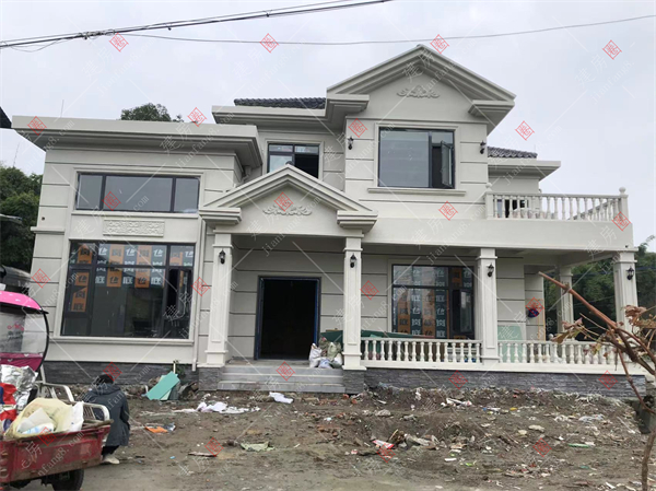 乐山市中区农村自建房小别墅农村施工队，二层美式别墅，路人都照着修